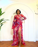 Riviera Dress (Ruby Marble)