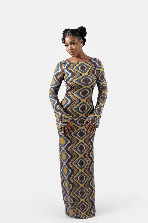 Tomi Dress (Prism Swirl)