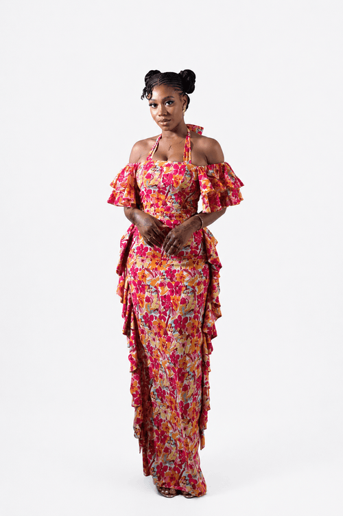 Trish Dress (Coral Bloom)