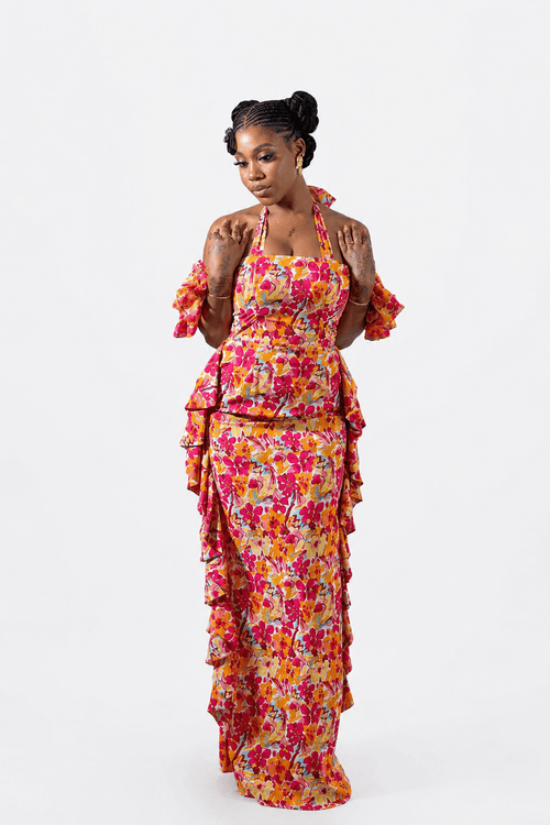Trish Dress (Coral Bloom)