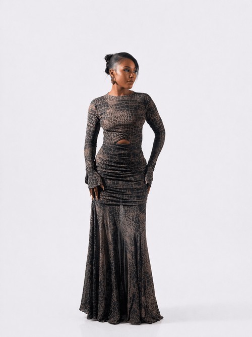 Zara Dress (Obsidian Crackle)