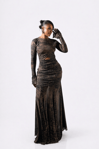 Zara Dress (Obsidian Crackle)