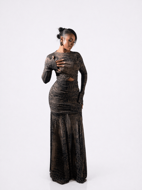 Zara Dress (Obsidian Crackle)