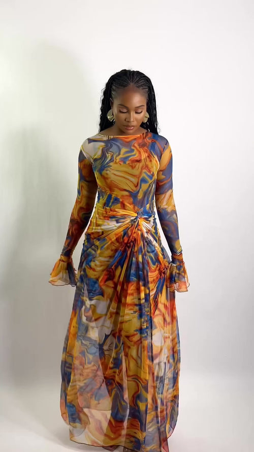 Riviera Dress (Molten Marble)